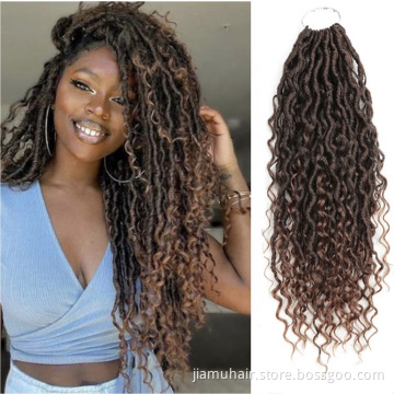 river goddess locs crochet hair pre-looped synthetic crochet braids twist braiding goddess faux locs hair